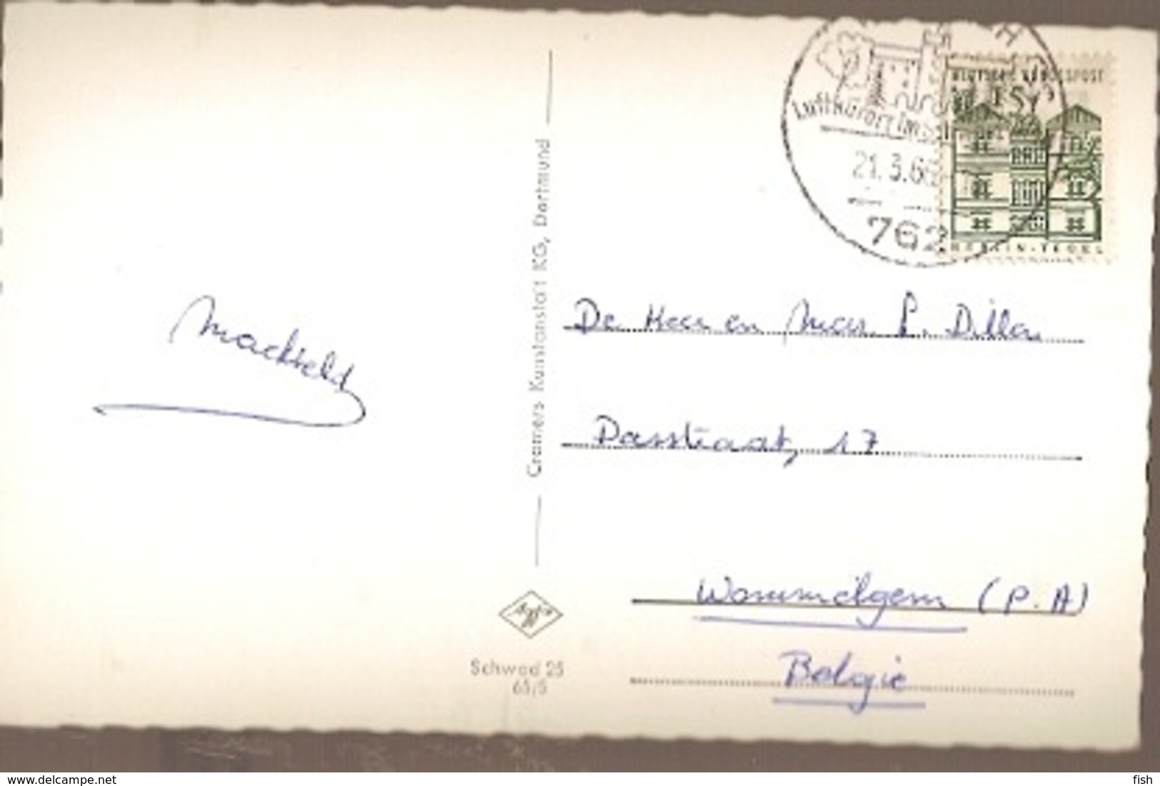 Germany & Circulated, Schwarzwald Bauernhaus Bei Hornberg, Wommelgem Belgium 1966 (6868) - Hornberg