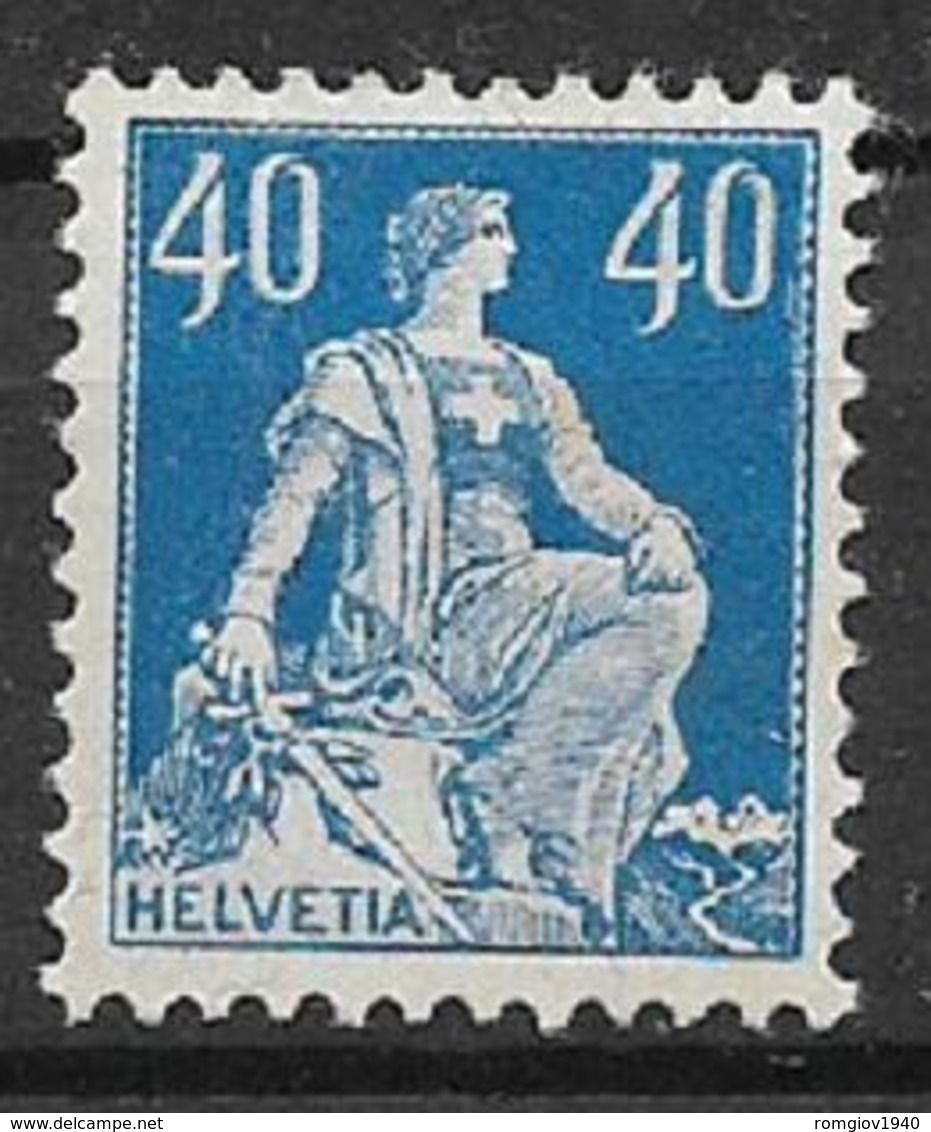 SVIZZERA 1916-22 SOPRASTAMPATI UNIF. 164 MNH XF - Nuovi