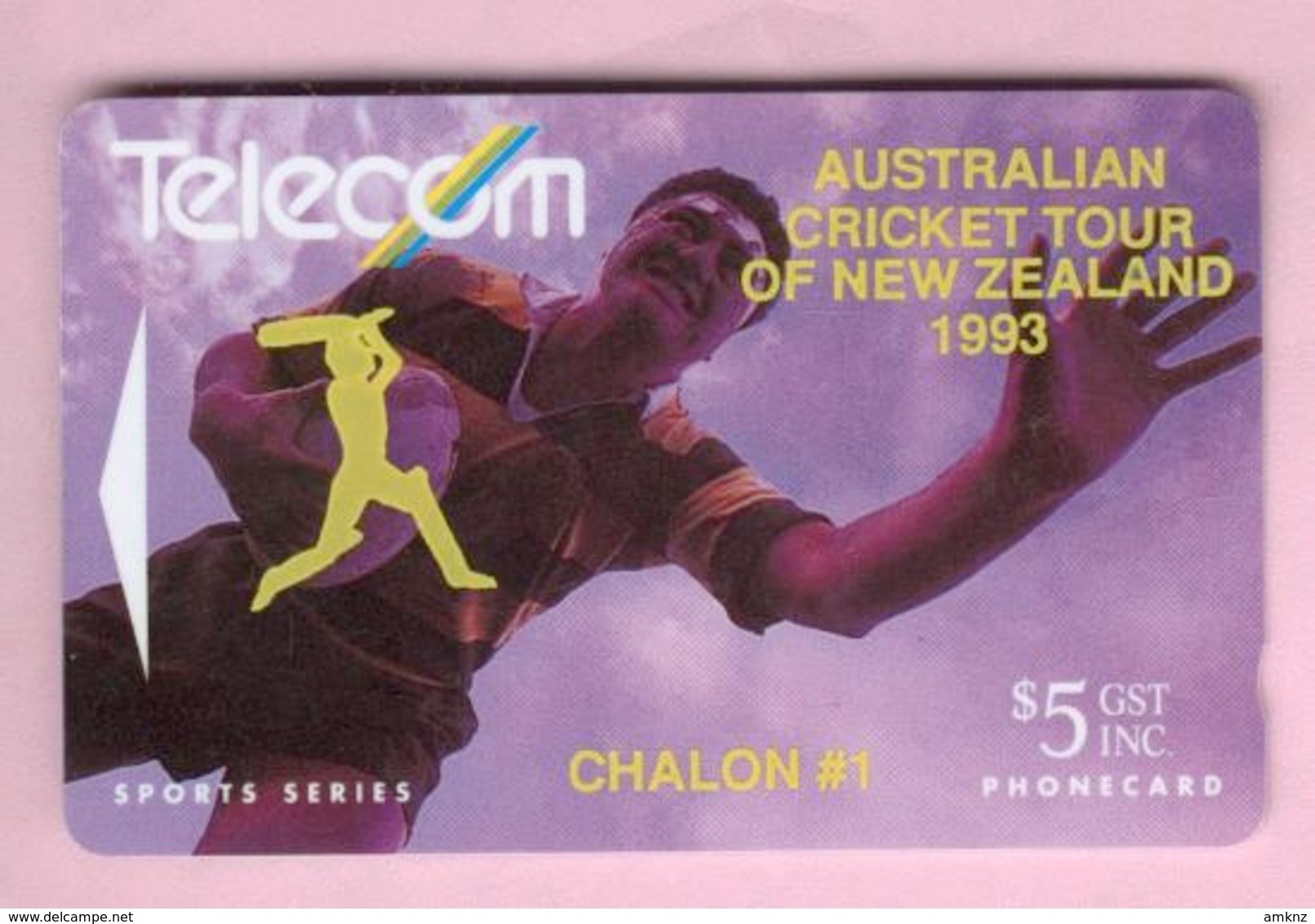 New Zealand - Private Overprint - 1993 Australian Cricket Tour $5 - VFU - NZ-PO-20 - New Zealand