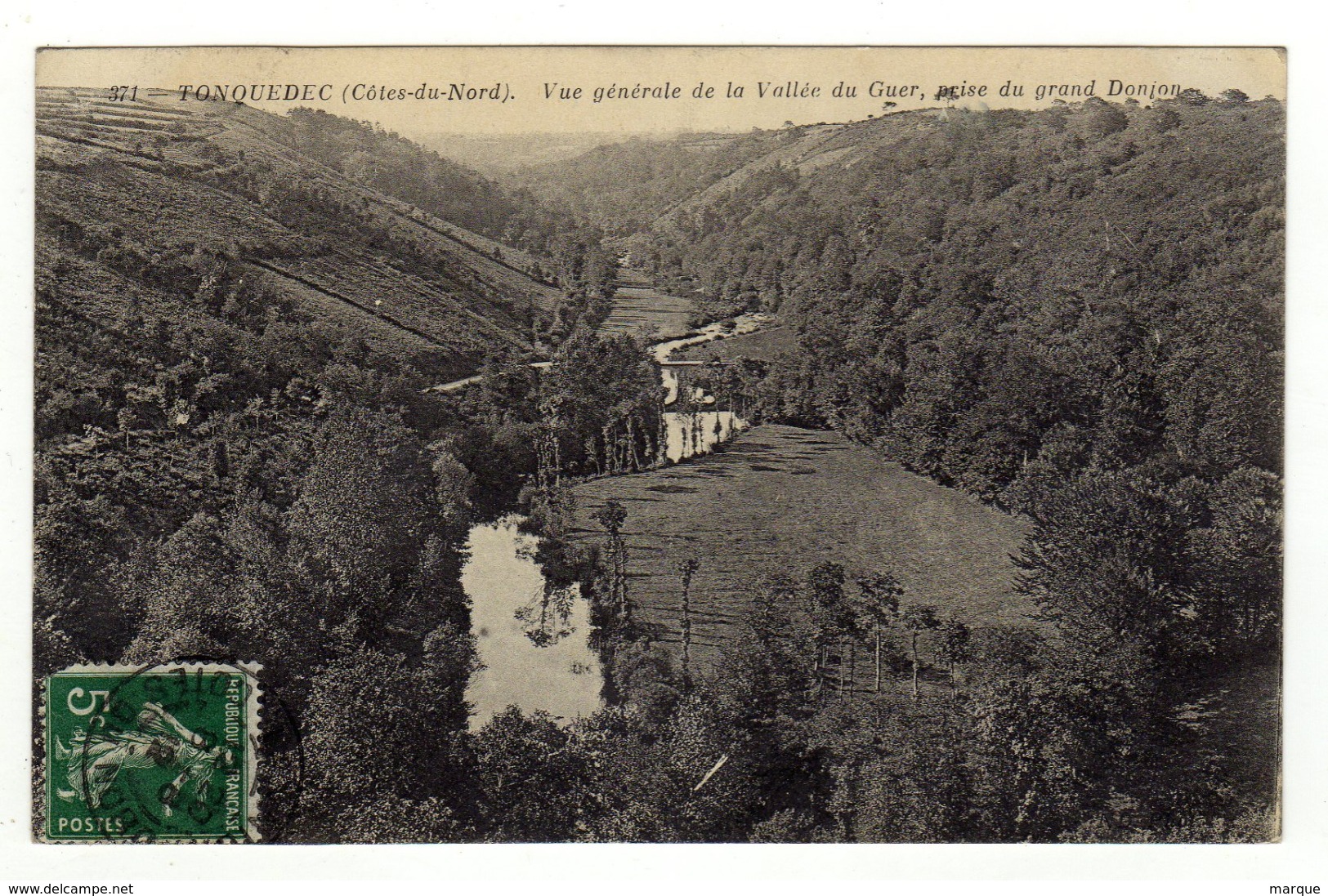 Cpa N° 371 TONQUEDEC Vue Générale De La Vallée Du Guer Prise Du Grand Donjon - Tonquédec