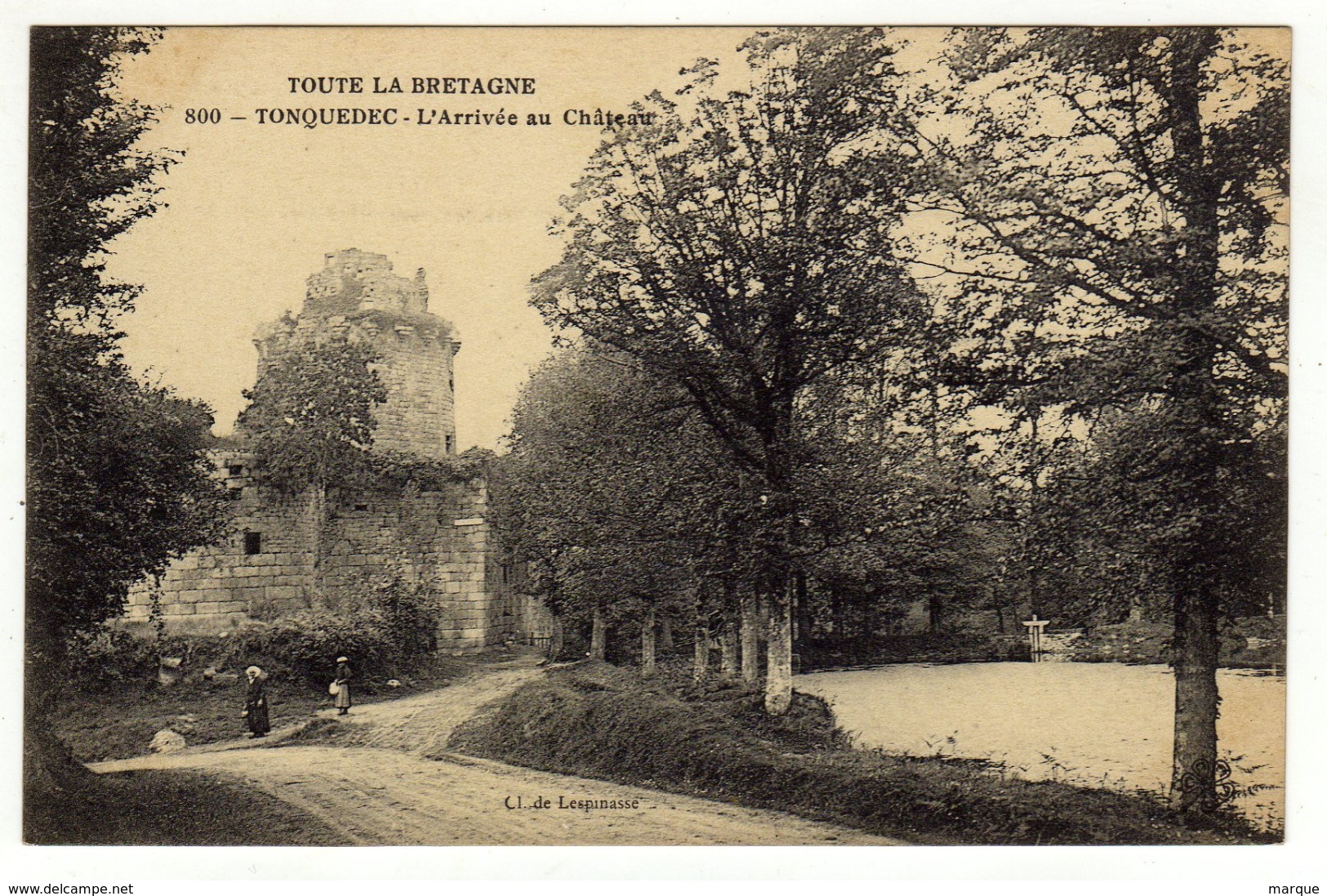 Cpa N° 800 TONQUEDEC L ' Arrivée Au Château - Tonquédec