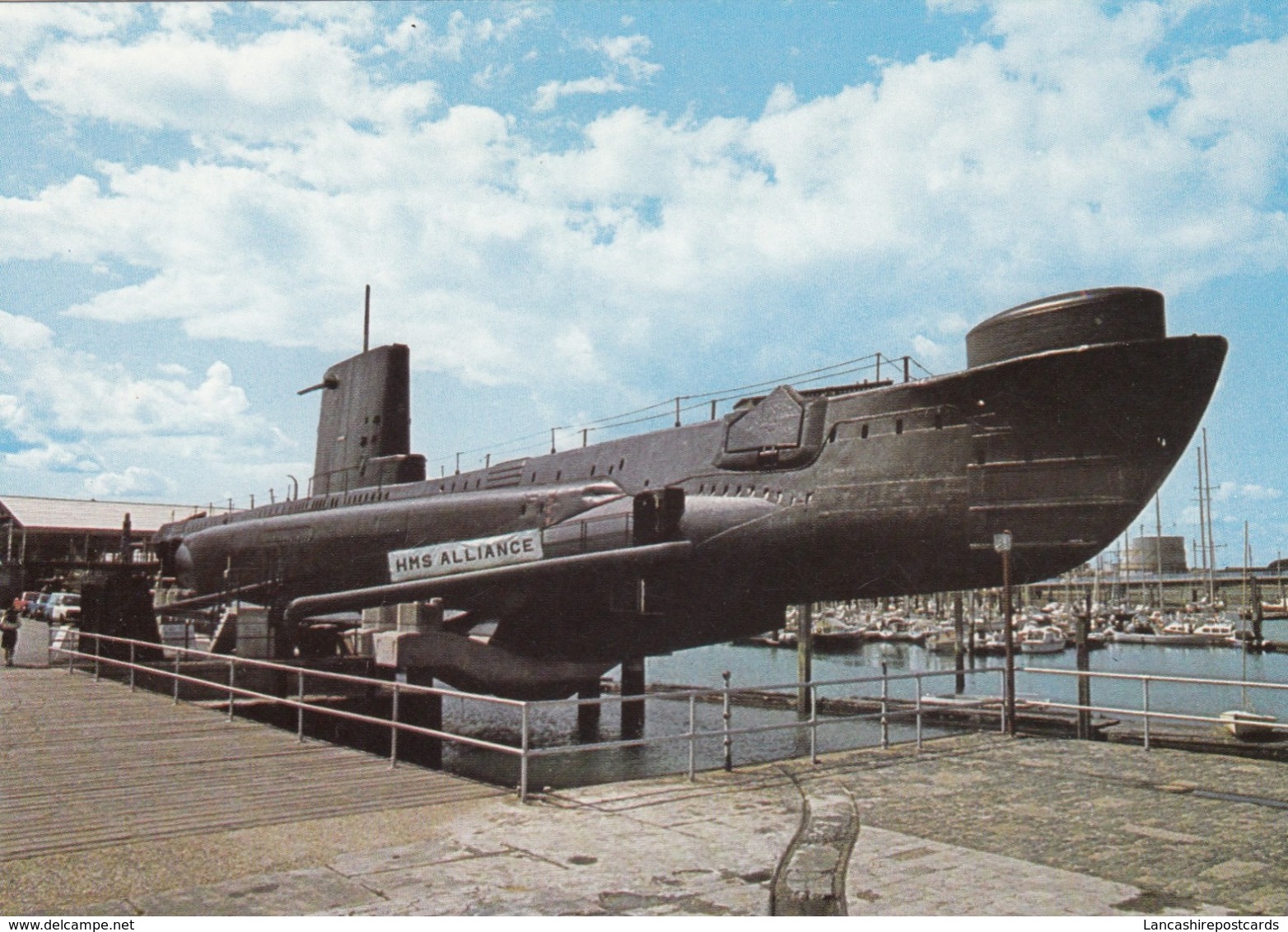 Postcard HMS Alliance Royal Navy Submarine Ashore At Submarine Museum Gosport Hampshire My Ref  B23839 - Submarines