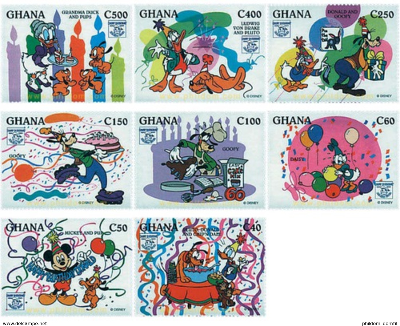 Ref. 593929 * MNH * - GHANA. 1995. 60th ANNIVERSARY OF DONALD DUCK . 60 ANIVERSARIO DEL PATO DONALD - Ghana (1957-...)