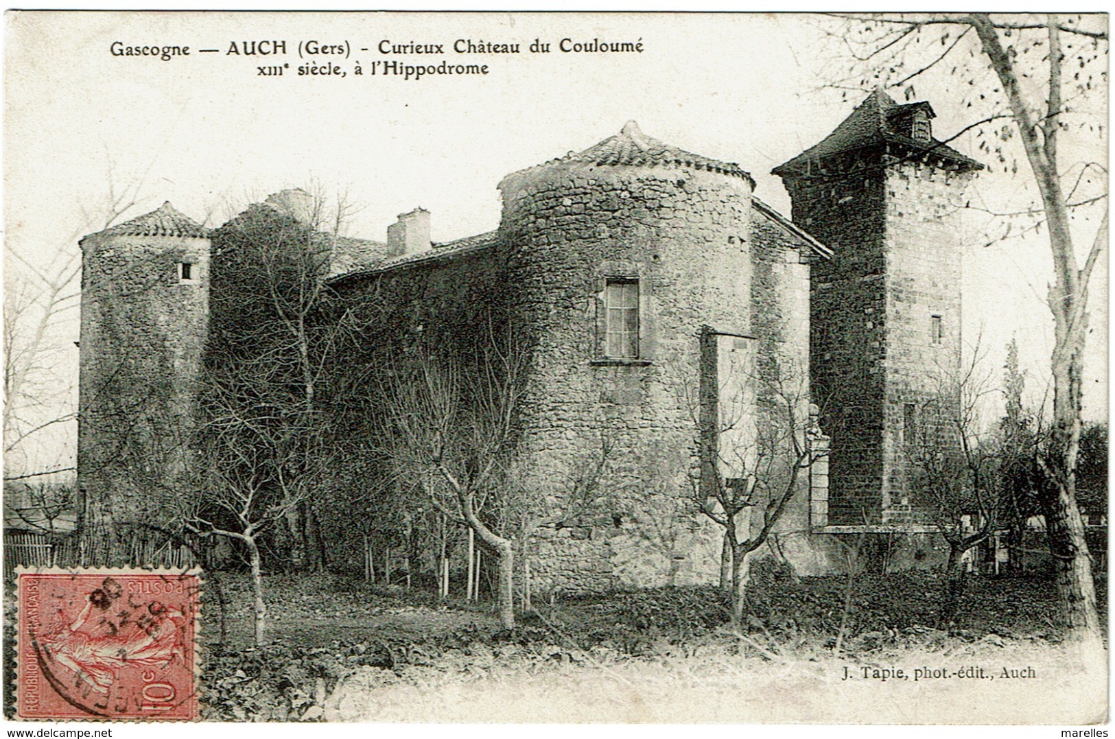 CPA Auch 32. Curieux Château De Coulomé à L'hippodrome, 1906 - Auch