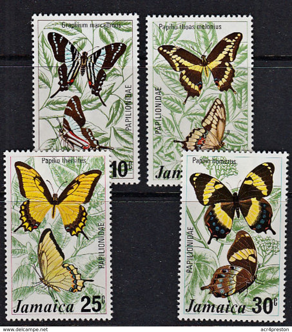 A0118 JAMAICA 1975, SG 401-4  Butterflies  (1st Series)  MNH - Jamaica (1962-...)