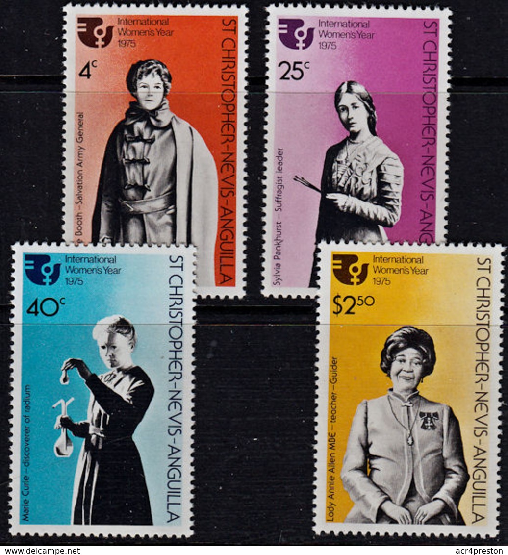 A0306 ST CHRISTOPHER, NEVIS & ANGUILA 1975, SG 338-41 International Women's Year,  MNH - St.Kitts And Nevis ( 1983-...)