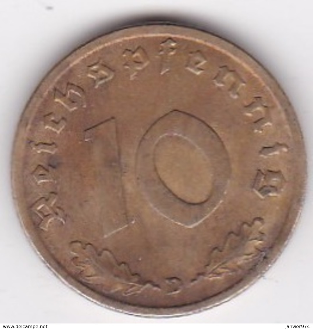 10 Reichspfennig 1939 D (MUNICH) Bronze-aluminium - 10 Reichspfennig