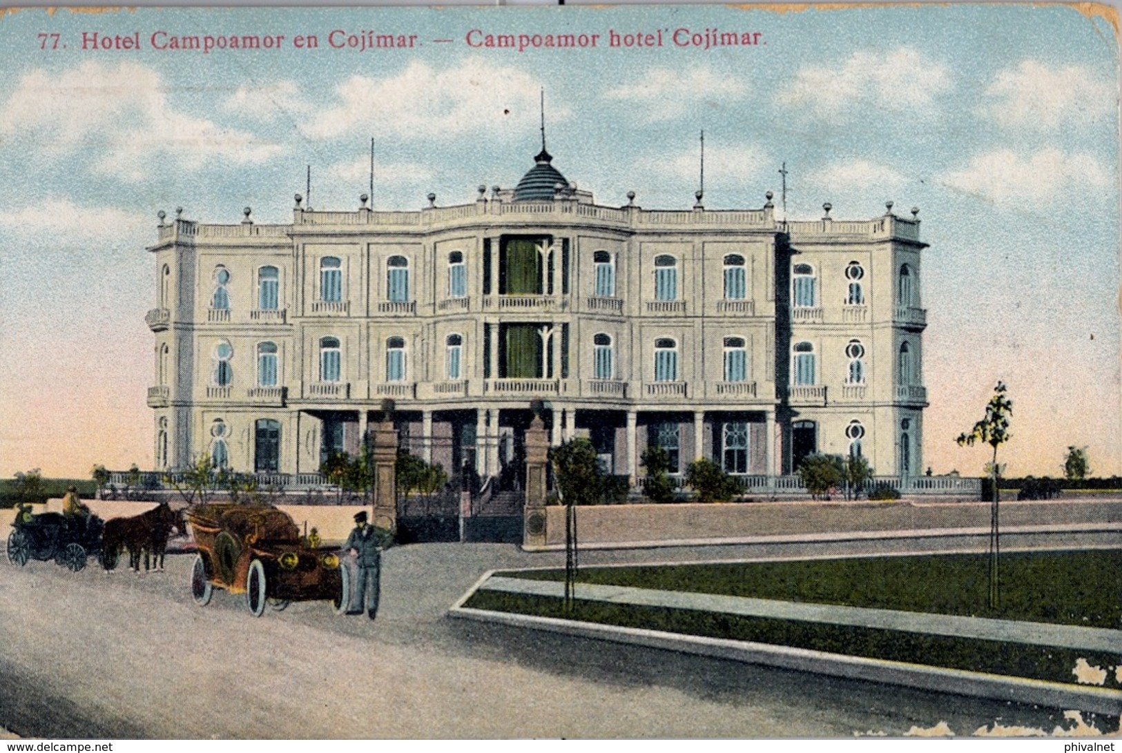 1909 , CUBA , TARJETA POSTAL CIRCULADA , HOTEL CAMPOAMOR EN COJIMAR - Otros & Sin Clasificación