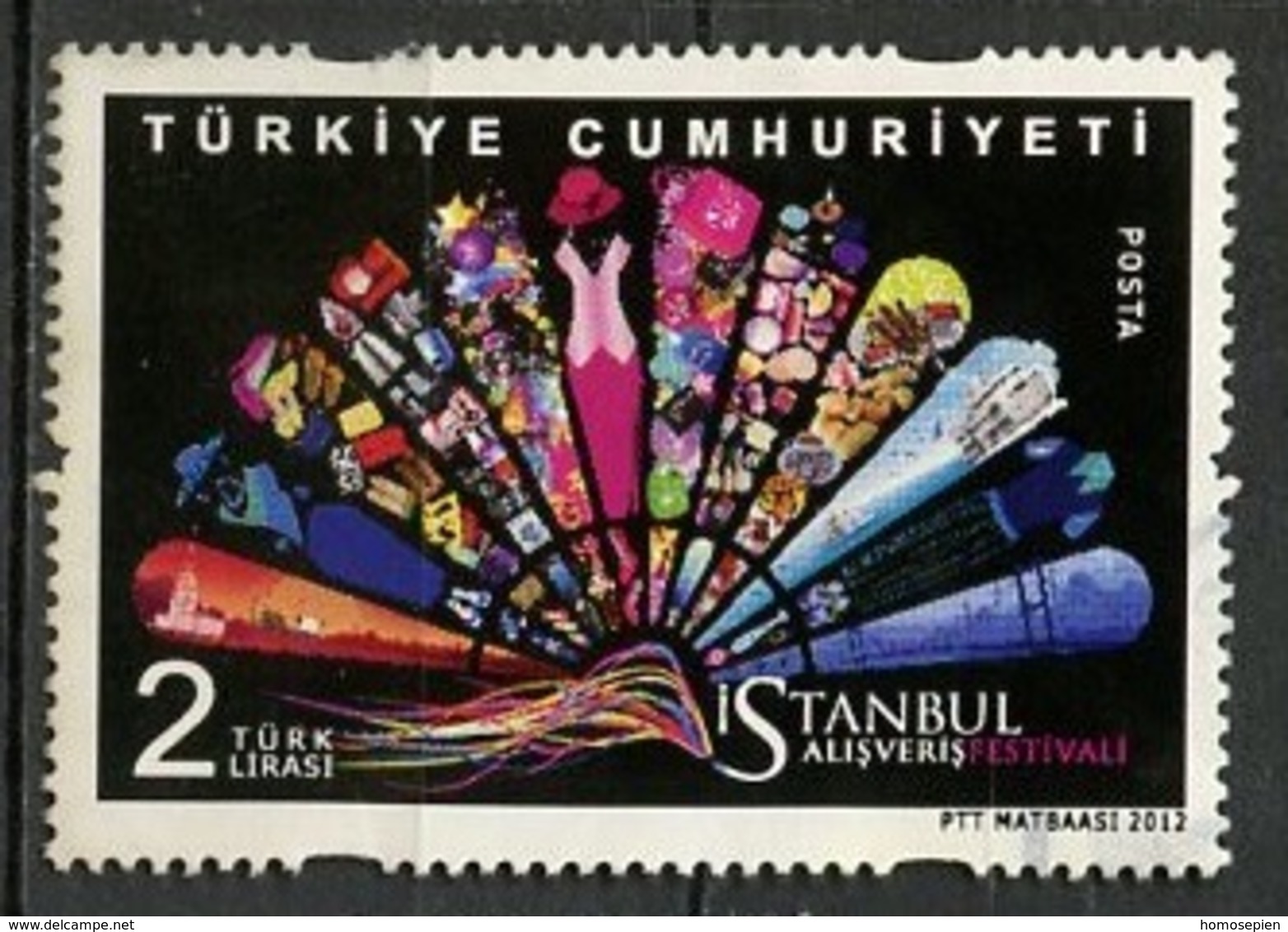 Turquie - Türkei - Turkey 2012 Y&T N°3625 - Michel N°3970 (o) - 2t Festival D'Istambul - Oblitérés