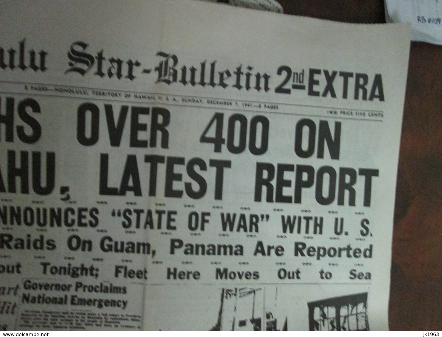 Honolulu Star-Bulletin 1st, 2nd & 3rd Extra December 7 1941 Pearl Harbor Reprint - Krieg/Militär