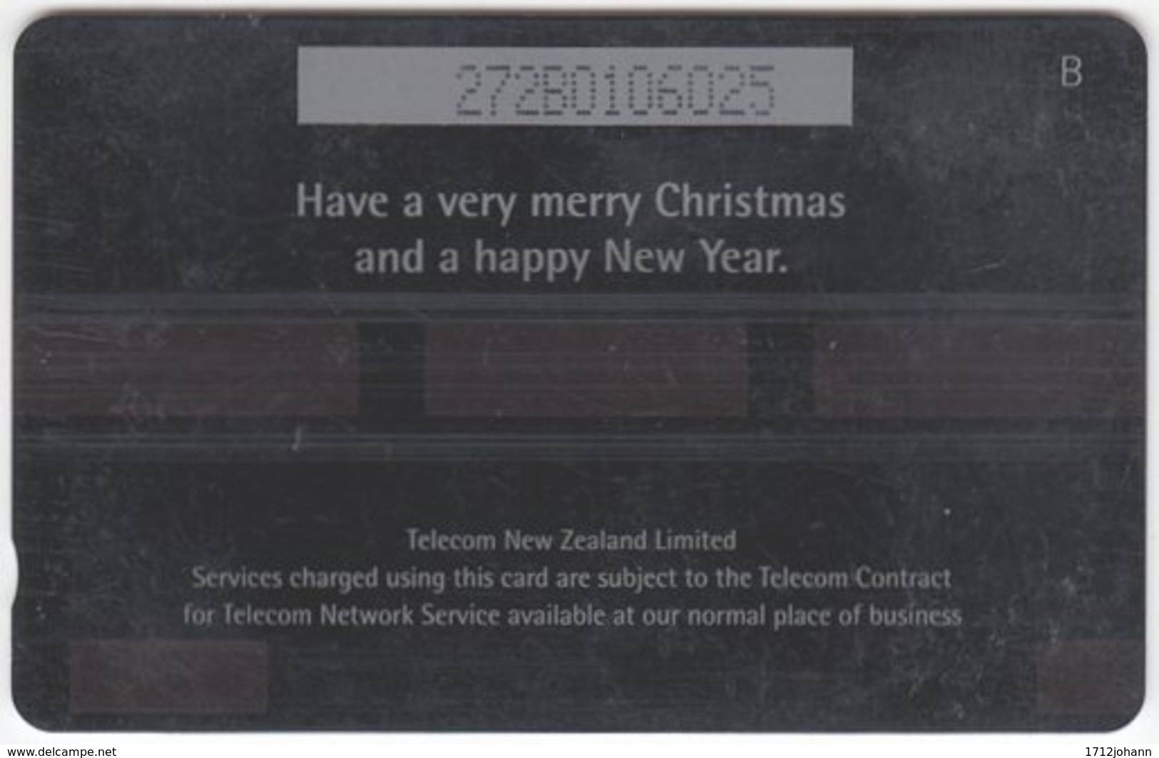 NEW ZEALAND A-836 Magnetic Telecom - Occasion, Christmas - 272BO - Used - Nuova Zelanda