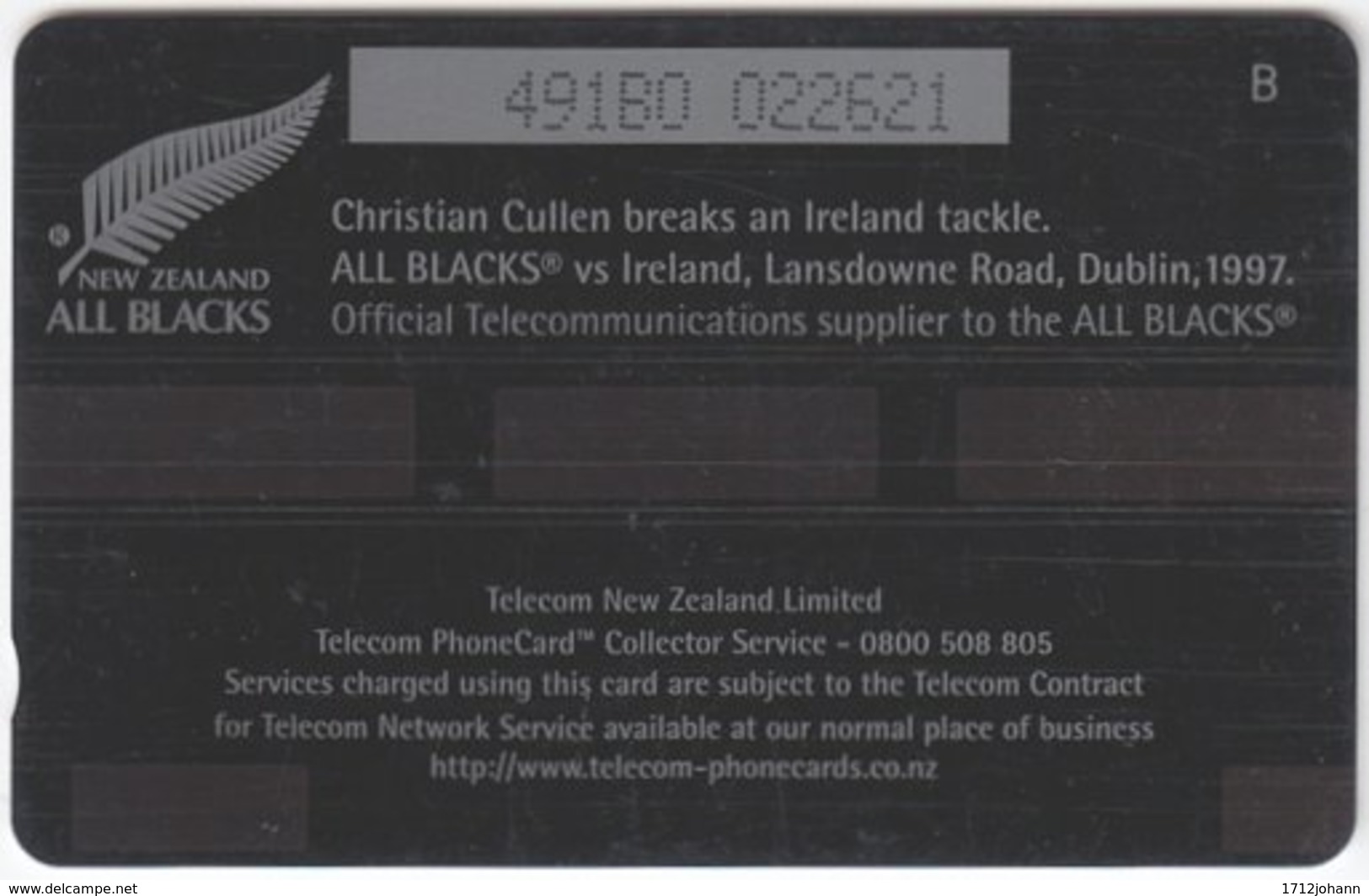 NEW ZEALAND A-879 Magnetic Telecom - Sport, Rugby - 491BO - Used - Nouvelle-Zélande