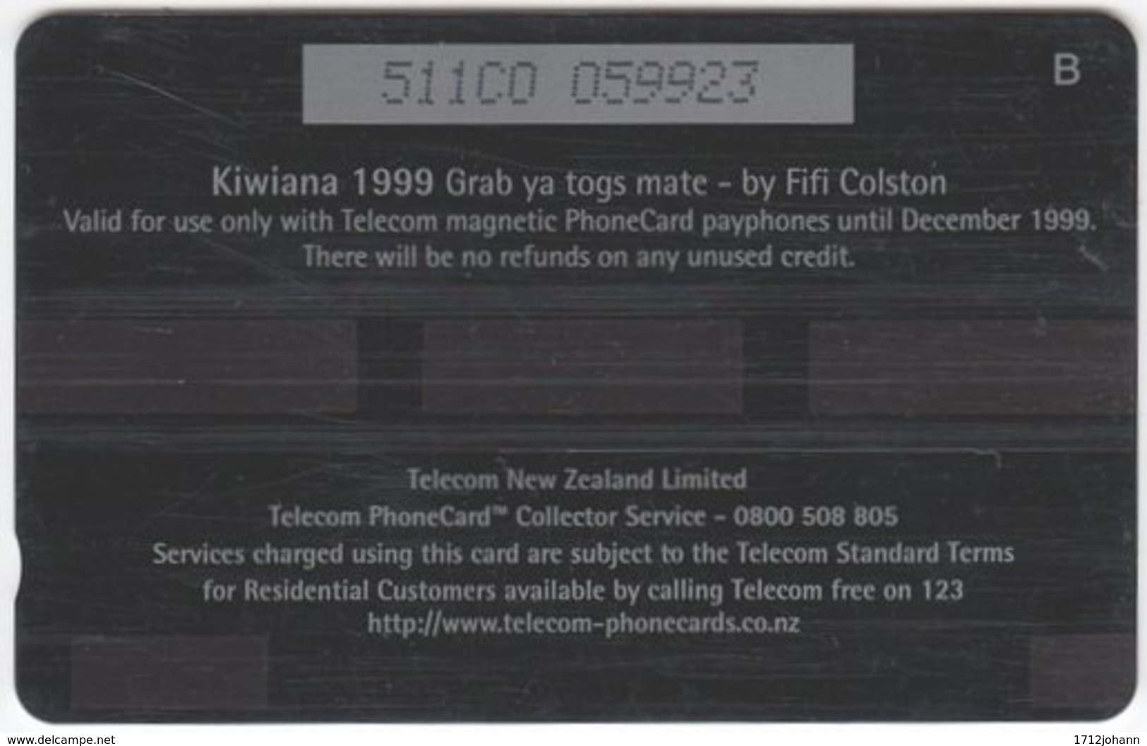 NEW ZEALAND A-892 Magnetic Telecom - Cartoon - 511CO - Used - New Zealand