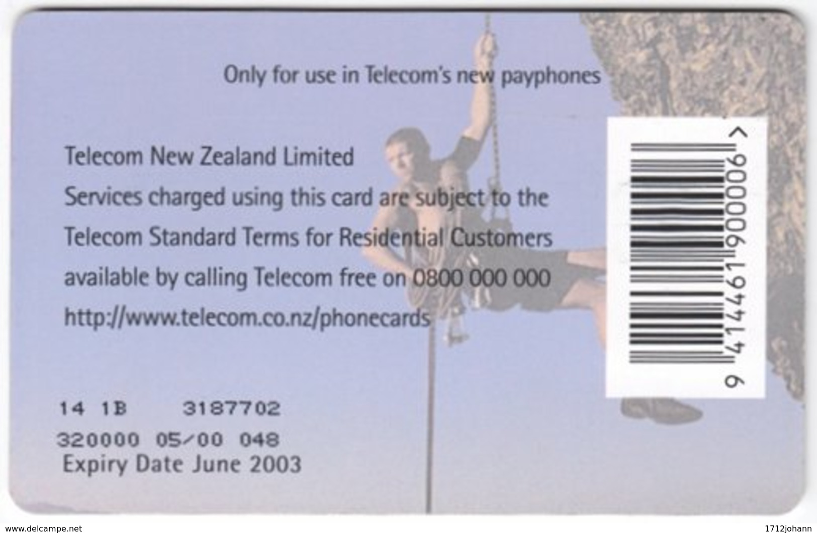 NEW ZEALAND A-911 Chip Telecom - Leisure, Mountain Climbing - Used - Nuova Zelanda