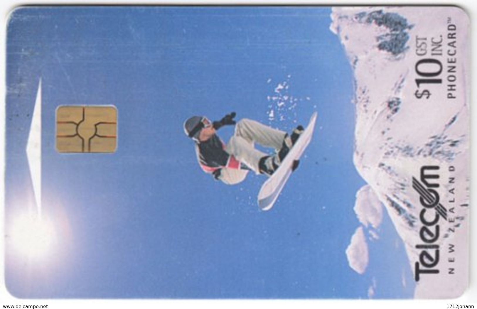 NEW ZEALAND A-913 Chip Telecom - Leisure, Snowboarding - Used - Nuova Zelanda