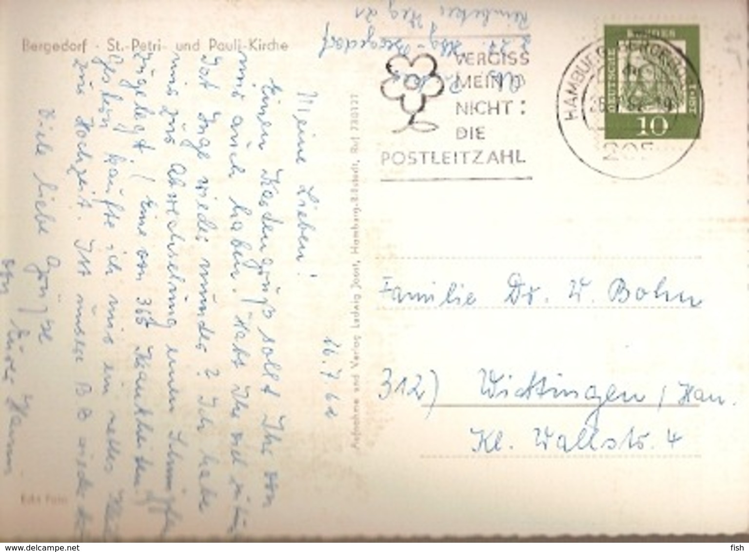 Germany & Circulated, Hamburg-Bergedorf, St. Petri Und Pauli Kirche 1962 (7768) - Bergedorf
