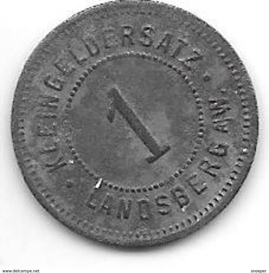 *notgeld  Landsberg A Warthe 1 Pfennig  ND /o.j.  Zn  270.1b ? - Sonstige & Ohne Zuordnung