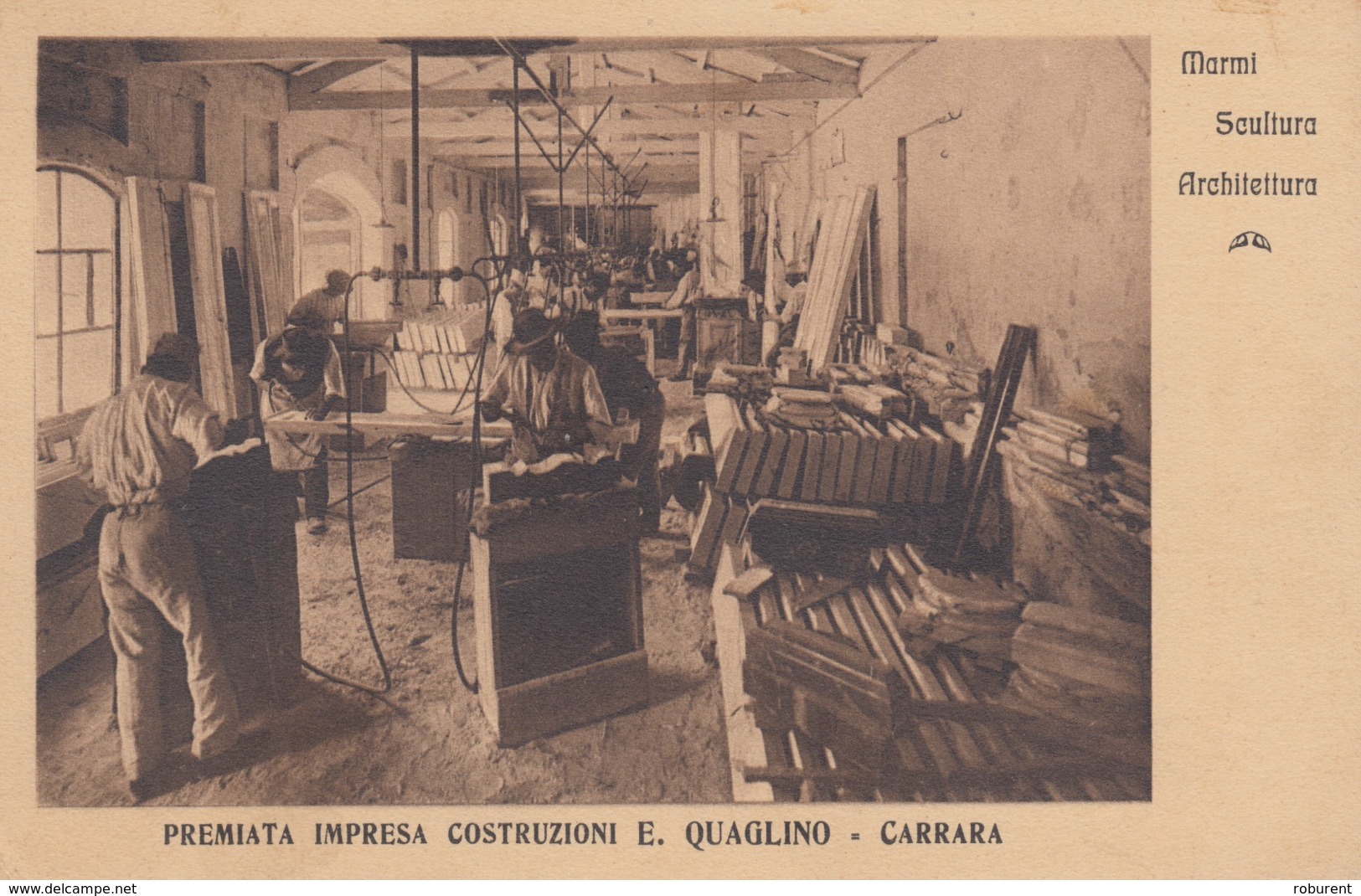 CARTOLINA - PREMIATA IMPRESA COSTRUZIONI E. QUAGLINO - CARRARA - Carrara