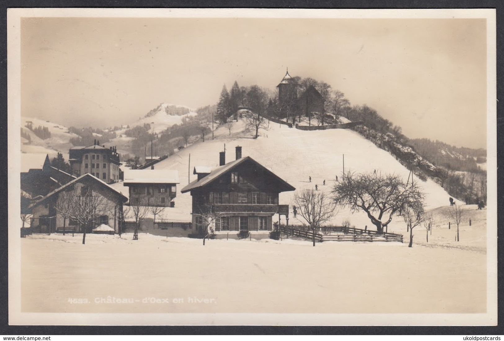 CPA  Suisse, CHATEAU D'OEX, En Hiver, Carte Photo, 1927 - Otros & Sin Clasificación