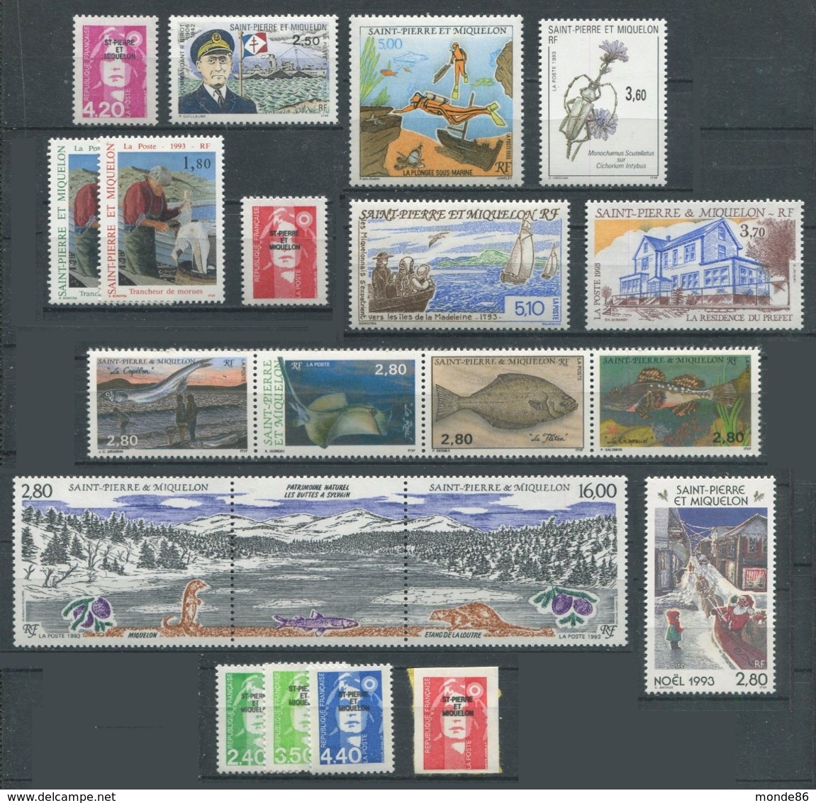 SAINT PIERRE & MIQUELON - Année Complète 1993 ** - PA Inclus - Années Complètes