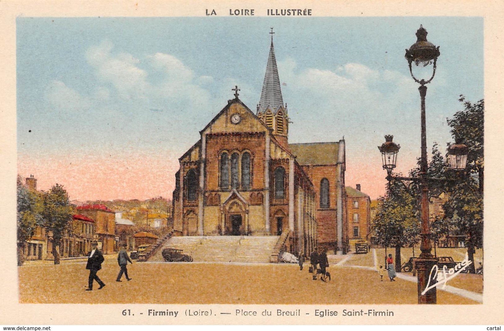 42 - FIRMINY - Place Du Breuil - Eglise Saint-Firmin - Firminy