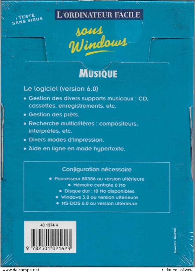 Musique : Logigiel Pour Classer CD... - Windows 3 - Dos 6 (TBE+) - Sonstige & Ohne Zuordnung