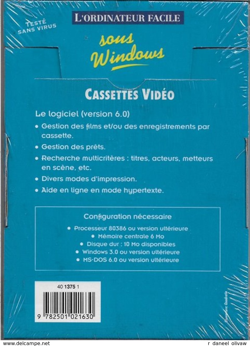 Cassettes Vidéo : Logigiel Pour Classer - Windows 3 - Dos 6 (TBE+) - Andere & Zonder Classificatie