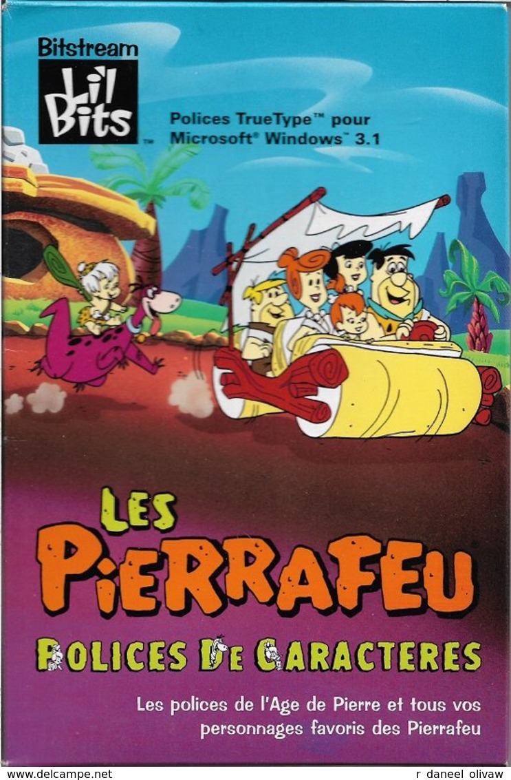 Les Pierrafeu - Polices De Caractères - Windows 3.1 - Dos 3.1 (TBE+) - Autres & Non Classés