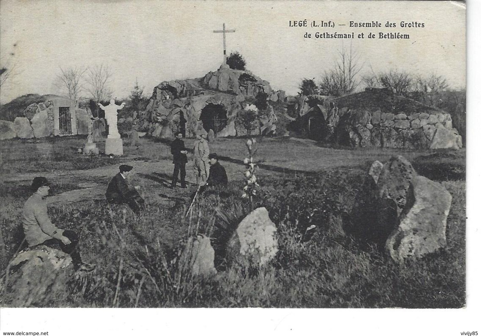 44 - LEGE - T.B. Vue Animée De L'ensemble Des Grottes De Gethsémani Et De Bethléem - Legé