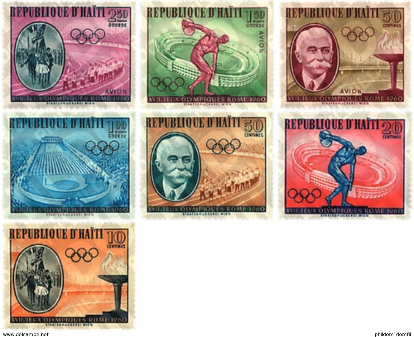 Ref. 68006 * MNH * - HAITI. 1960. GAMES OF THE XVII OLYMPIAD. ROME 1960 . 17 JUEGOS OLIMPICOS VERANO ROMA 1960 - Verano 1896: Atenas