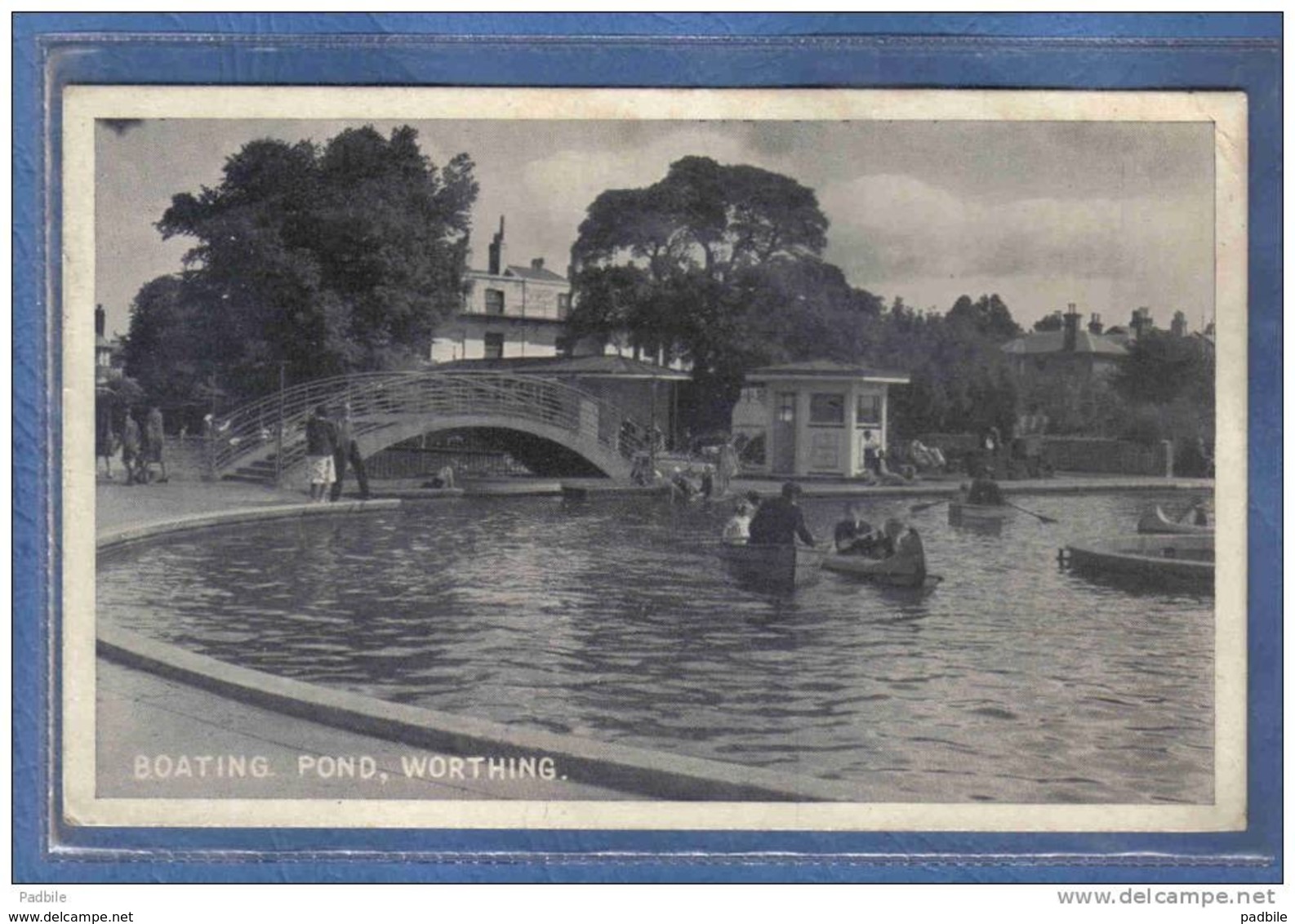 Carte Postale Angleterre Worthing  Boating Pond Trés Beau Plan - Worthing