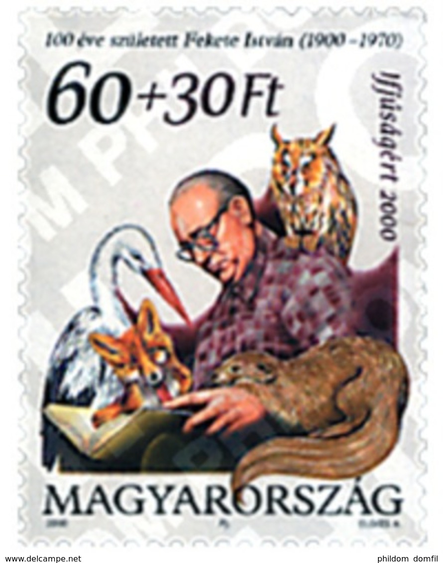 Ref. 66456 * MNH * - HUNGARY. 2000. A BENEFICIO DE LA JUVENTUD. CENTENARIO DEL NACIMIENTO DEL ESCRITOR ISTVAN FEKETE - Ongebruikt