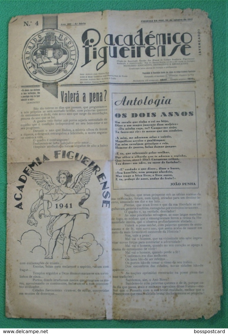 Figueira Da Foz - Jornal O Académico Figueirense Nº 4 De Janeiro De 1941 - Imprensa. Coimbra. - Andere & Zonder Classificatie