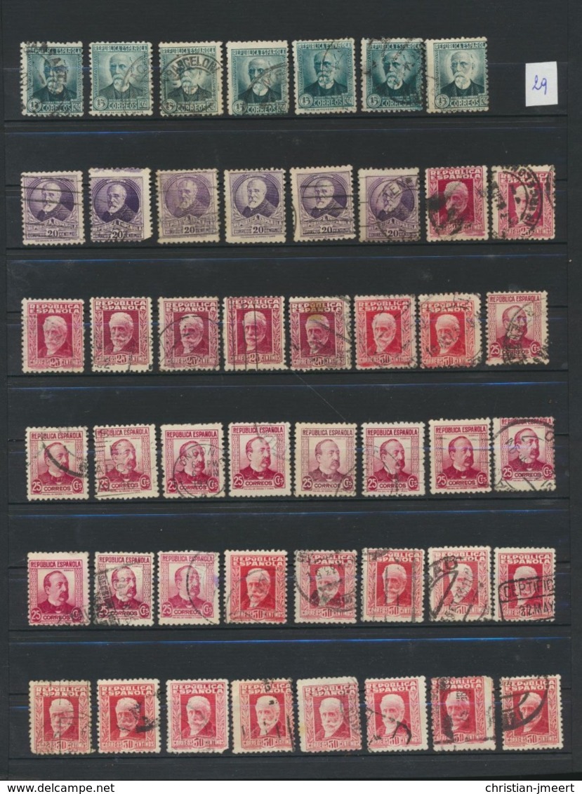 SPAIN- ESPAGNE -ESPANA  stockbook stamps  over 1800 stamps