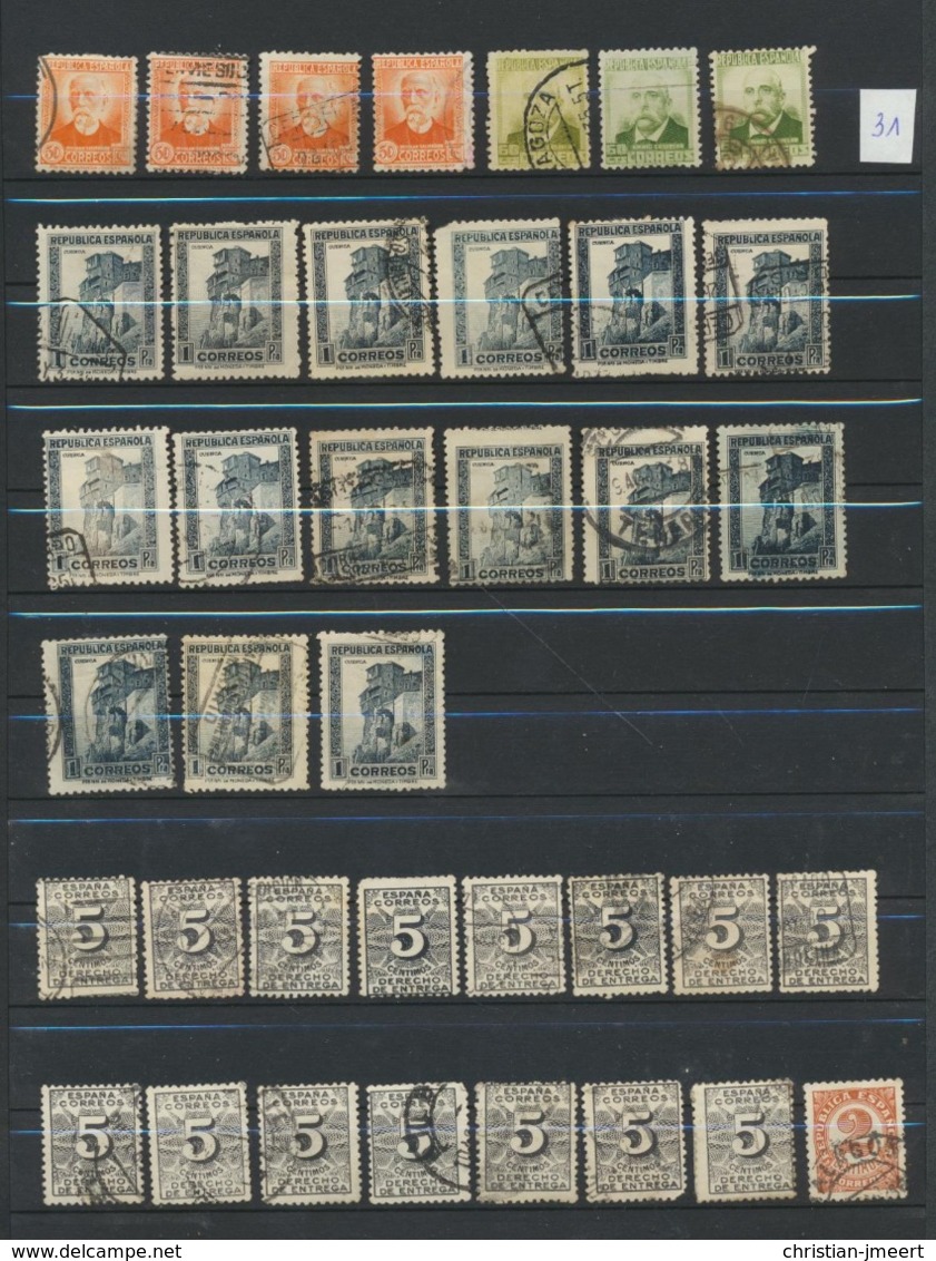 SPAIN- ESPAGNE -ESPANA  stockbook stamps  over 1800 stamps