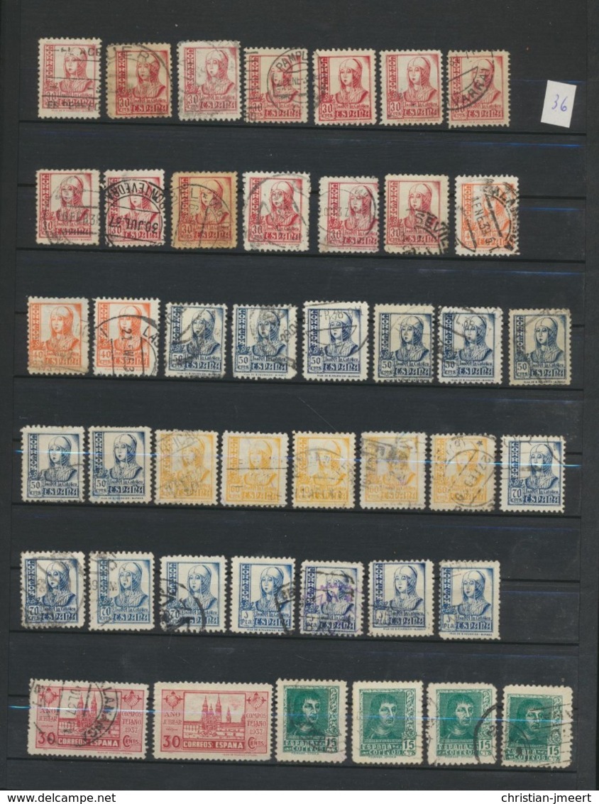 SPAIN- ESPAGNE -ESPANA  stockbook stamps  over 1800 stamps