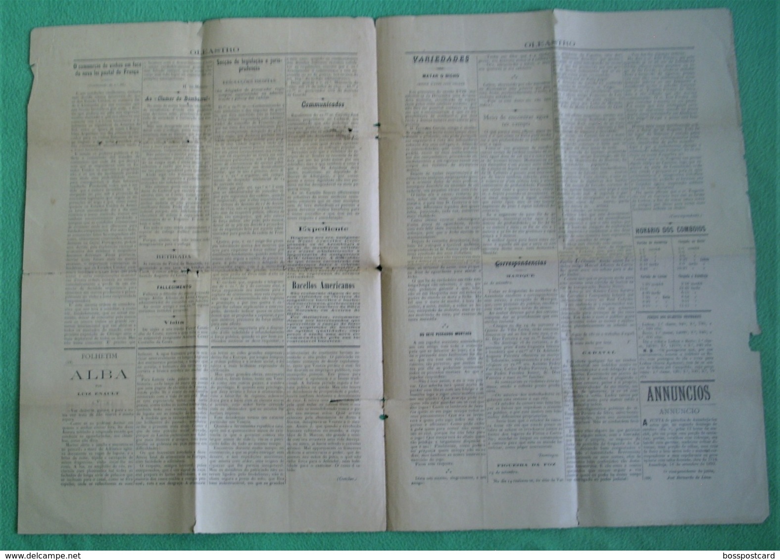 Azambuja - Jornal Oleastro Nº 40 De Setembro De 1892 - Imprensa. Santarém. - Sonstige & Ohne Zuordnung