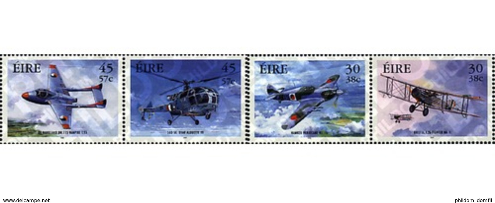 Ref. 5714 * MNH * - IRELAND. 2000. MILITARY AIRCRAFTS . AVIONES MILITARES - Elicotteri