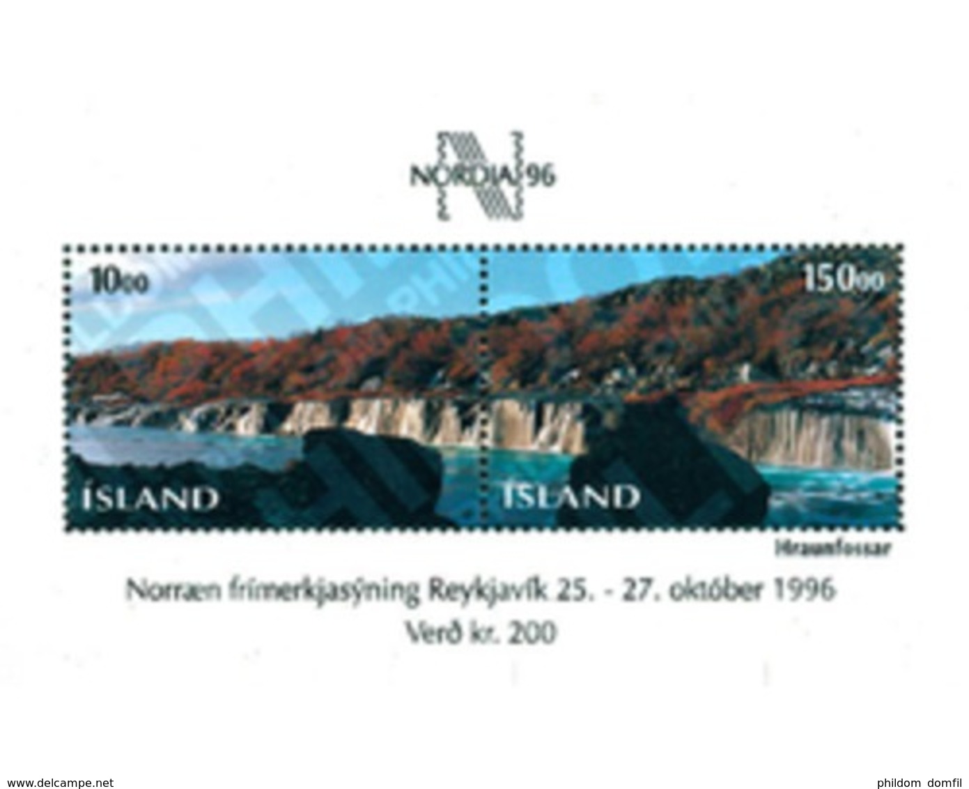 Ref. 101442 * MNH * - ICELAND. 1995. NORDIA 96. EXPOSICION FILATELICA INTERNACIONAL - Unused Stamps