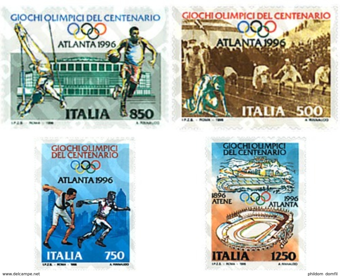 Ref. 70317 * MNH * - ITALY. 1996. GAMES OF THE XXVI OLYMPIAD. ATLANTA 1996. CENTENARY OF THE OLYMPIC GAMES . 26 JUEGOS O - Summer 1896: Athens
