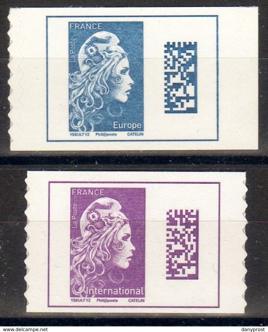 2018-19 / Les 2t De Carnets Marianne L'engagée / 20g Europe Bleu+L'international Violet-2 émissions  / NEUF.... - 2018-2023 Marianne L'Engagée