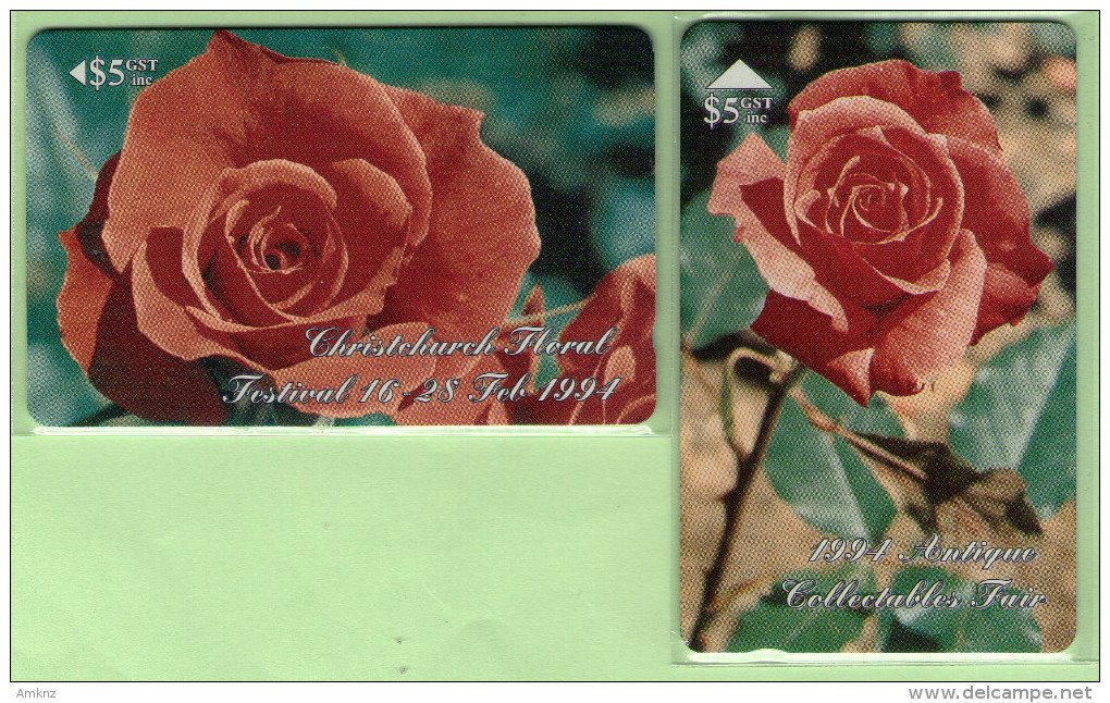 New Zealand - Private Overprint - 1994 Christchurch Floral Festival Set (2) - Mint - NZ-CO-25 - New Zealand