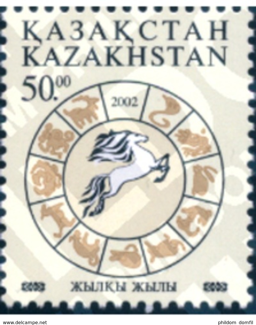 Ref. 132611 * MNH * - KAZAKHSTAN. 2002. NEW CHINESE YEAR OF THE HORSE . NUEVO AÑO CHINO DEL CABALLO - Astrology