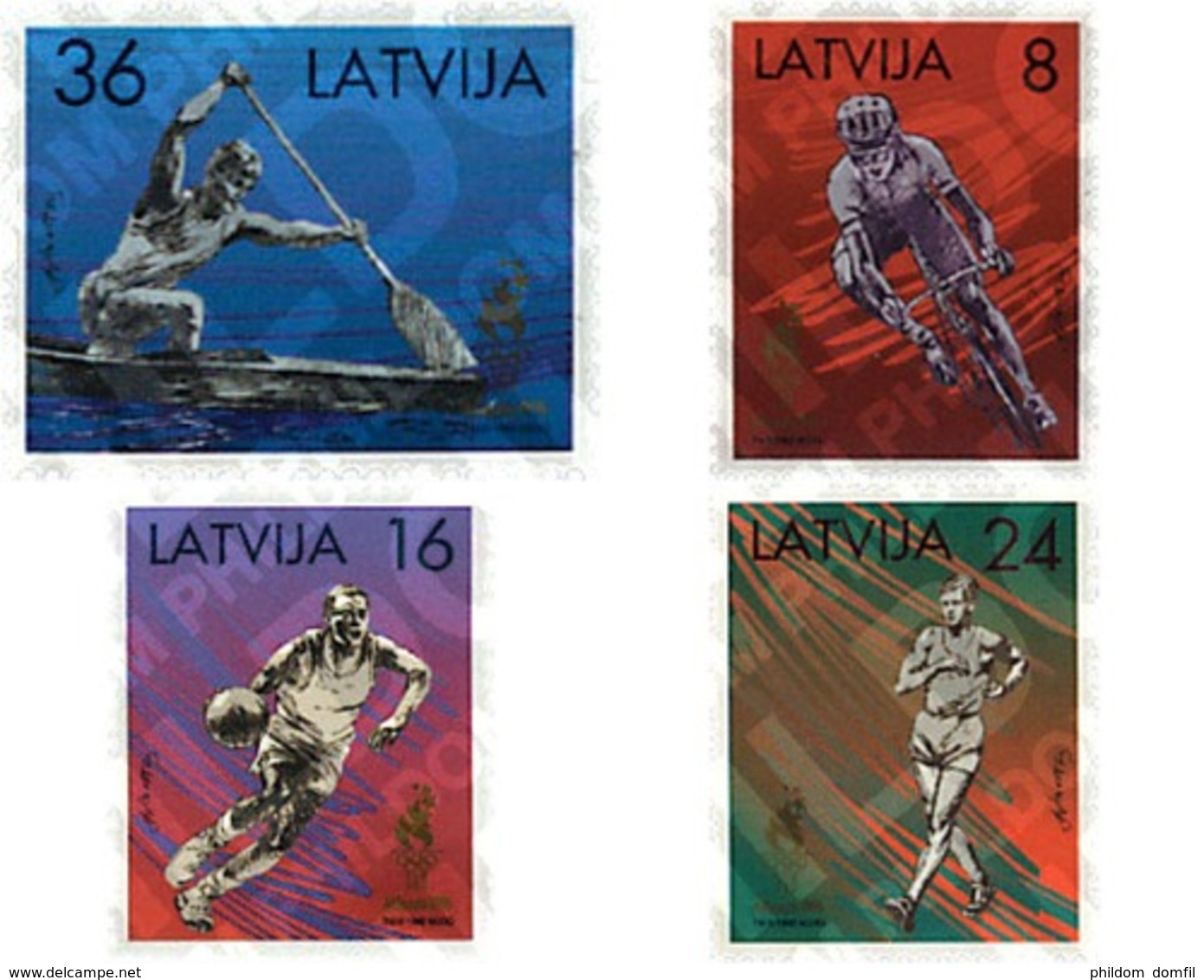 Ref. 86457 * MNH * - LATVIA. 1996. GAMES OF THE XXVI OLYMPIAD. ATLANTA 1996 . 26 JUEGOS OLIMPICOS VERANO  ATLANTA 1996 - Cycling