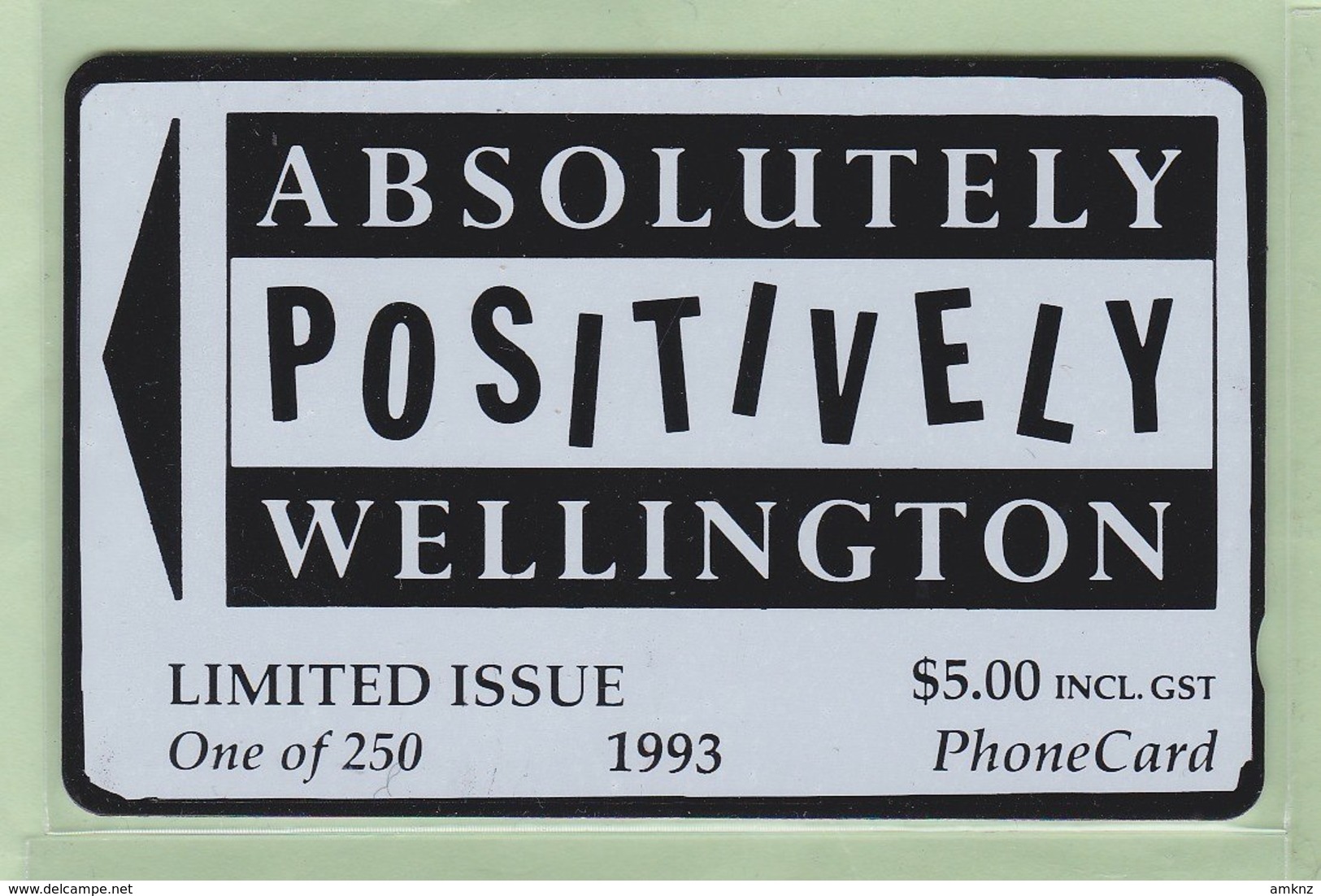 New Zealand - Private Overprint - 1993 Absolutely Positively Wellington $5 - Mint - NZ-CO-18 - New Zealand