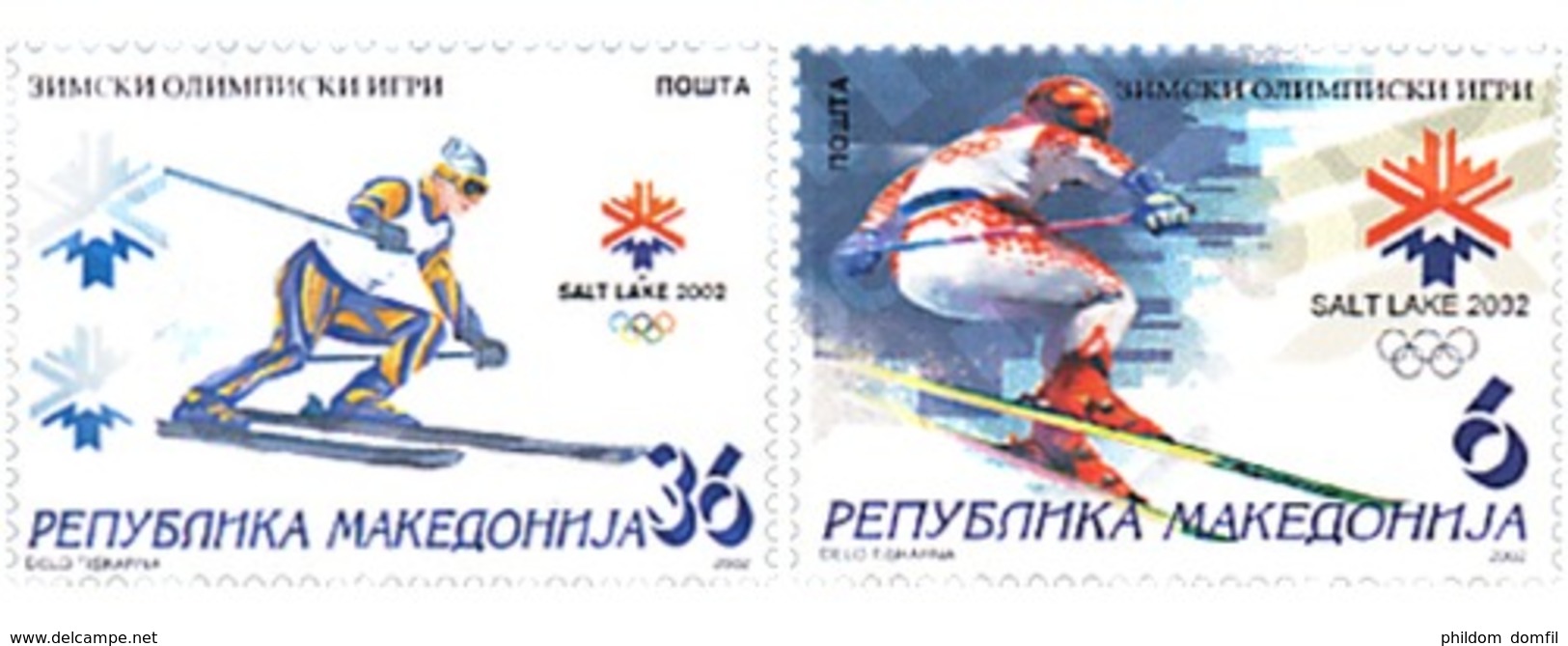 Ref. 91053 * MNH * - MACEDONIA. 2002. XIX OLYMPIC WINTER GAMES. SALT LAKE CITY 2002 . 19 JUEGOS OLIMPICOS INVIERNO. SALT - Inverno2002: Salt Lake City