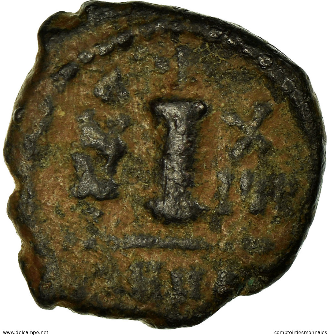 Monnaie, Maurice Tibère, Decanummium, 595-596, Antioche, TB, Cuivre, Sear:537 - Byzantium