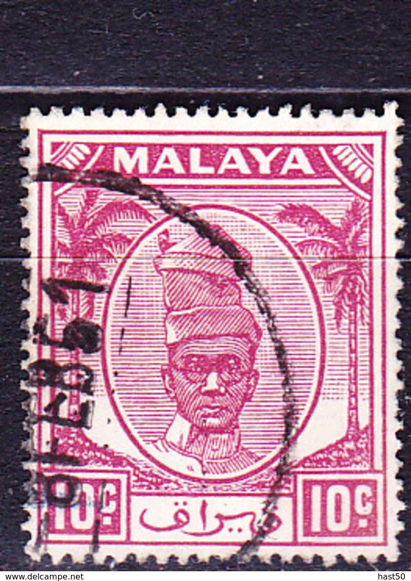 Malaiische Staaten V - Kedah - Sultan Tengku Badlishah (MiNr: 69) 1950 - Gest Used Obl - Kedah