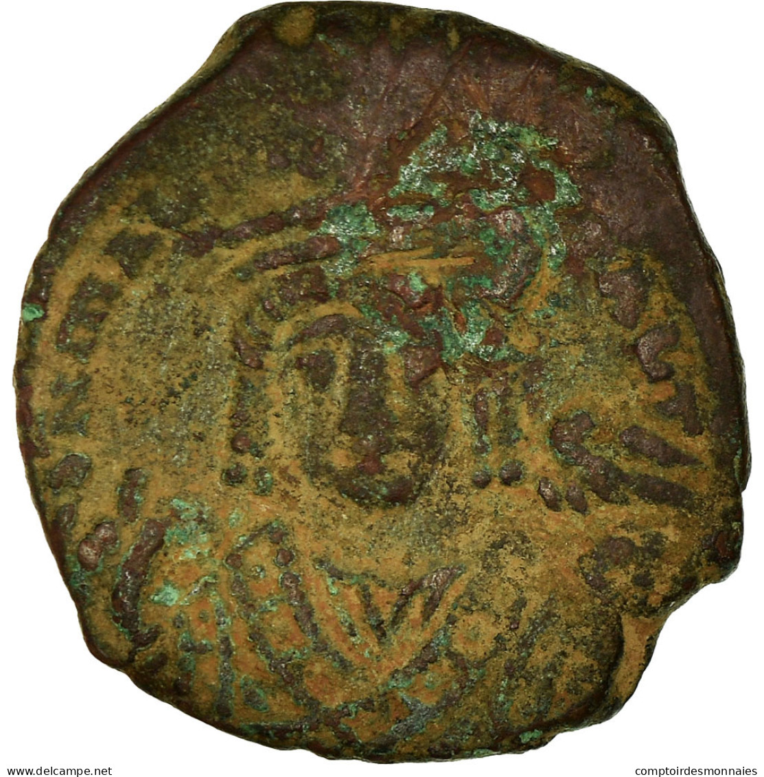 Monnaie, Maurice Tibère, Demi-Follis, 596-597, Antioche, TB+, Cuivre, Sear:535 - Byzantium