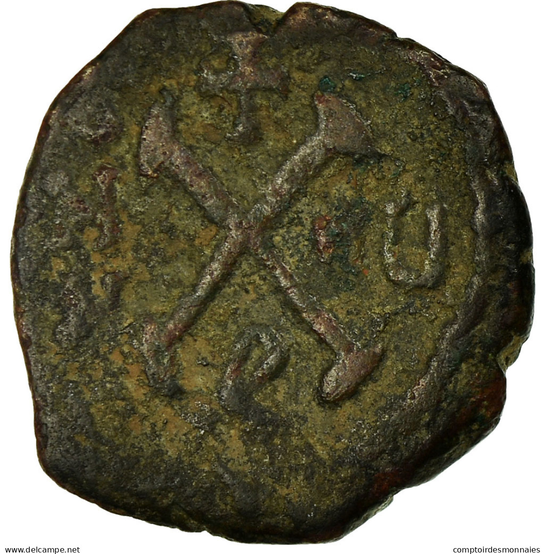 Monnaie, Maurice Tibère, Decanummium, 587-588, Antioche, TB+, Cuivre, Sear:536 - Byzantines